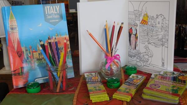 Beautiful adult coloring books and accessories