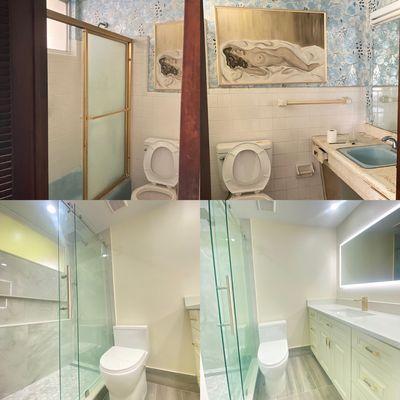 Before & After bathroom Standard  measurement 5x8 or 5x10 high quality $16,000 Up to august 31 2023