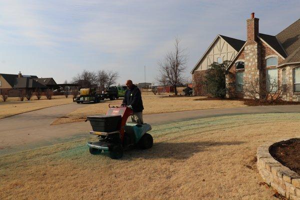 Its cold but we're gearing up again to spray pre-emergent's after this last cold front moved on out.