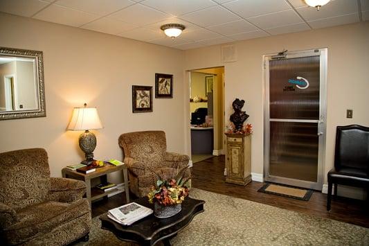 Relax in our comfortable waiting area before your appointment.