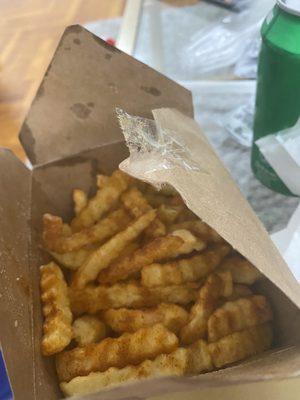 Fries that i asked to not be seasoned ... seasoned horrible