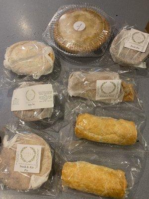 Pie's, sausage rolls, pasty's oh my!