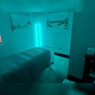 All Rooms have changing Color Lights for your comfort.