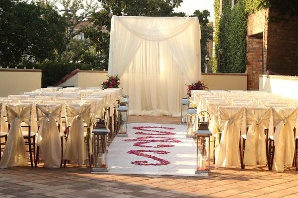 Ceremony Backdrop in Sheer Ivory