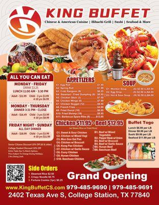 King Buffet To Go Menu, prices & hours