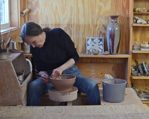 Janet throwing a bowl