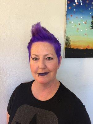 Amy's awesome purple...hair by patty!