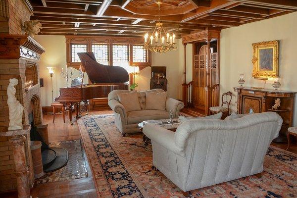 The Music Room, the wooden detail in this room is AMAZING