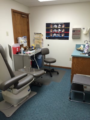 The treatment room in the Harleysville office