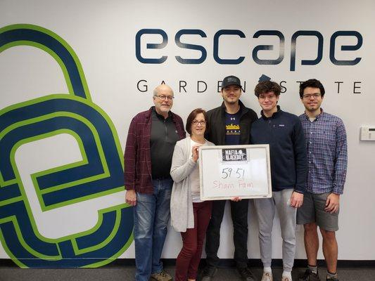 Escaped with 9 seconds to spare!