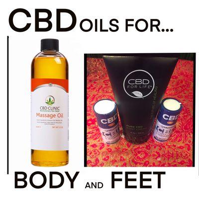 We have just begun offering a new CBD service for feet.  Relax and relieve the pain with deep tissue massage and reflexology