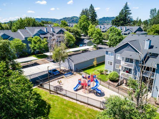 Aerial view of property