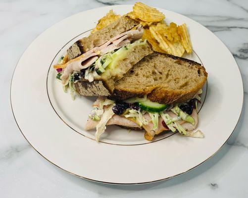 Turkey Slaw Sandwich. 1855 Coffee House