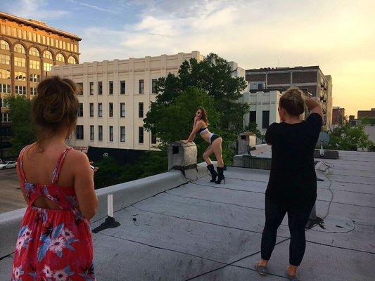 Behind the scenes on our AMAZING roof top!