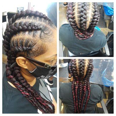 Stitch Feed In Braids