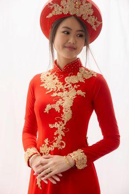 Bride's custom ao dai