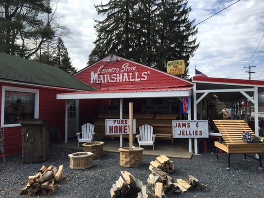 Great place to visit for pies, jams, meats, ciders, and donuts.