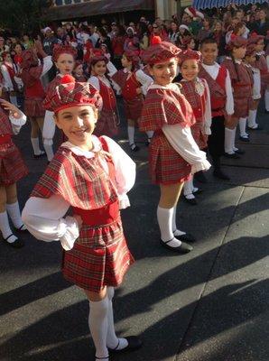 Performing on ABC's Very Merry Christmas Parade in Disney World