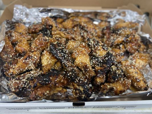 50 honey garlic wings