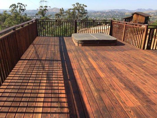 AFTER: Exterior Deck condition and stain refinish.