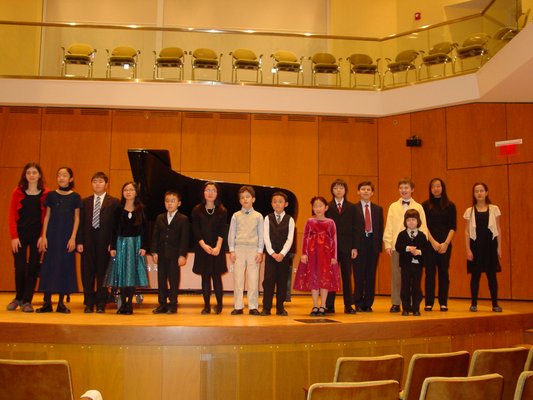 Sophia's students at the concert at Montclair University