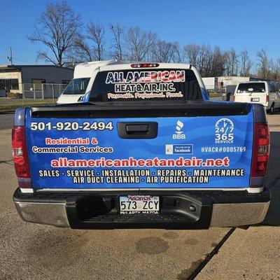 Service Truck with All American Heat & Air, Inc.