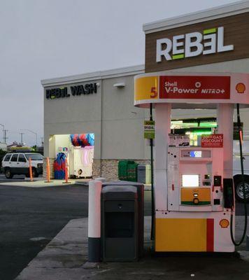 REBEL foodmart and car wash, same Shell Gas