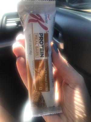 Stale protein bar from hickory flat chevron.