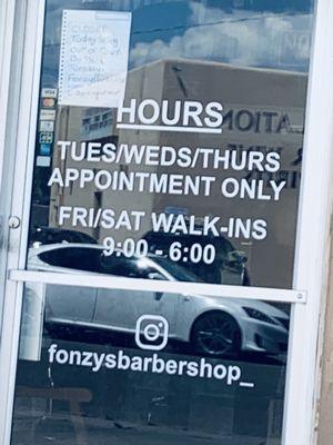 Hours/Appointment Details