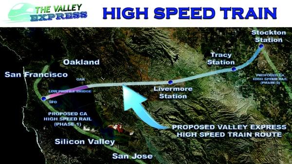 The Valley Express of the Bay Area | High Speed Train Route