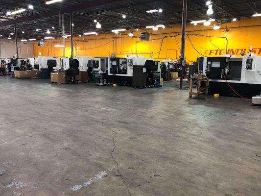 A view of our 43,000 square foot Fort Worth Texas machine shop