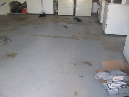 scraping garage floor