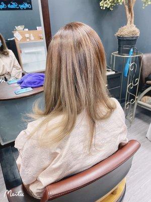 Hair color take a 5 hours, Awesome, girl likes it so much, she is so happy