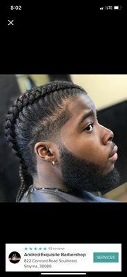 Taper with braids and beard