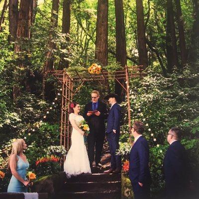 A great wedding we coordinated in the Redwoods