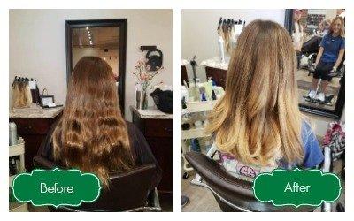 Berfore and After balayage by Melissa