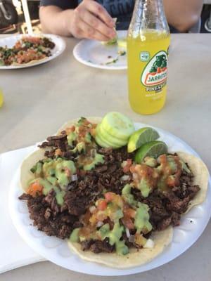 Awesome street tacos, great staff, killer soda.