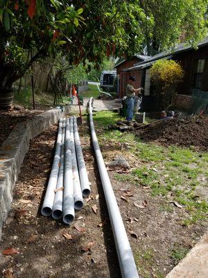 190 ft of sewer line replacemernt