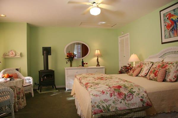 Garden Room with King bed opens to our secluded pool area.