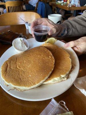 The pancakes at Outta Bounds Sports Bar & Grill.