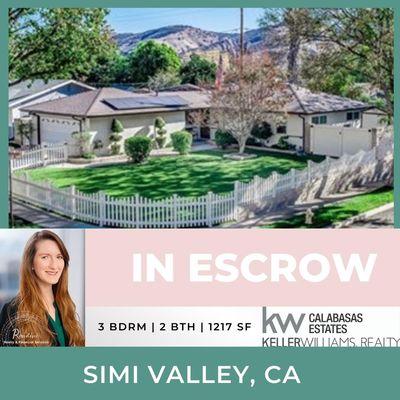 In Escrow This is a beautiful house and property in Simi Valley. 3 bdrm/2 bath and even has the white picket fence!