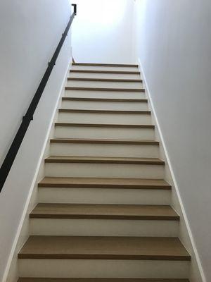 Custom stair case , sanded and refinished