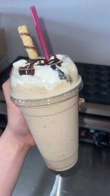 Enjoy a delicious chocolate milkshake!