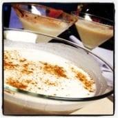 Mayan Apocalypse martini with V6, cream, Godiva and  cinnamon and Chipotle.