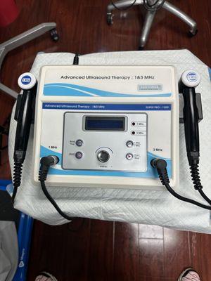 Ultrasound therapy to supplement the Pain & Migrane infusion for tendinitis, sciatica, and migraines.