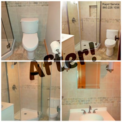 "After" photos of a Storrs CT bathroom we remodeled