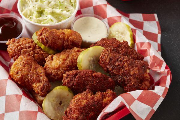 Our Tenders and Wings are fresh, never frozen, hand-breaded and cooked to order.