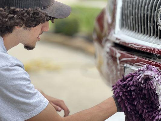 Our Detailers treat the exterior of your car with delicacy and care