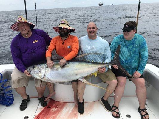 165lb. Yellowfin Tuna caught offshore with Super Strike Charters LLC