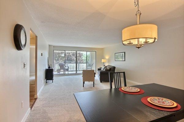 6450 York - Great living space, Private Balcony, East Facing, Full wall sliding doors gives beautiful light! Sliding door from bedroom also!